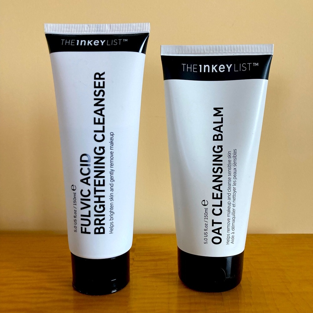 Inkey List Oat Cleansing Balm & Inkey List Fulvic Acid Brightening Cleanser. New